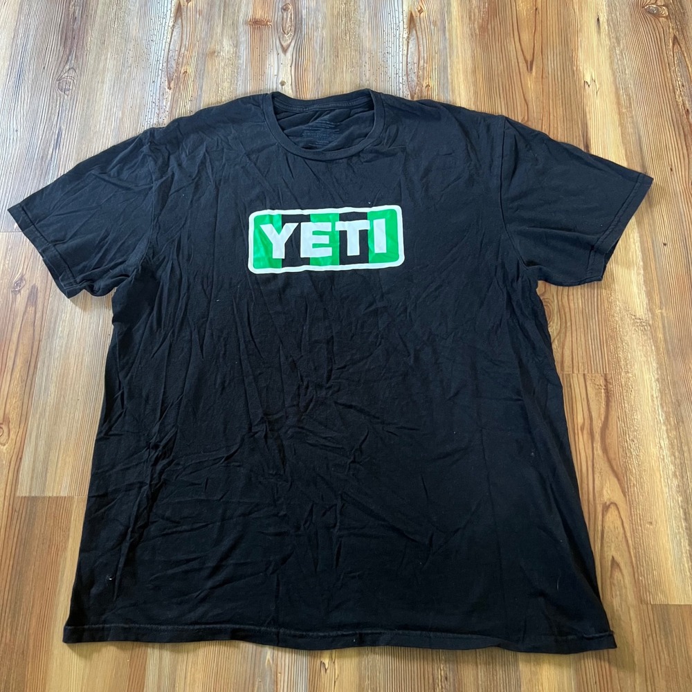 YETI Austin FC Men's Size XL Black Tee Verde Green Stripe Logo T-Shirt